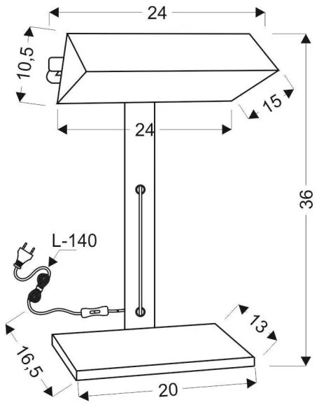Lampă de masă BANKIER 1xE14/40W/230V