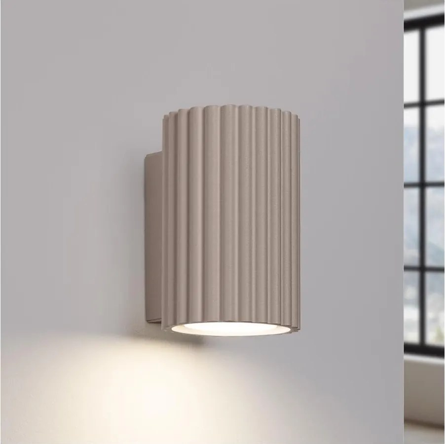 Brilagi - Aplică LED de perete CRESTO 1xGU10/10W/230V 10 cm taupe