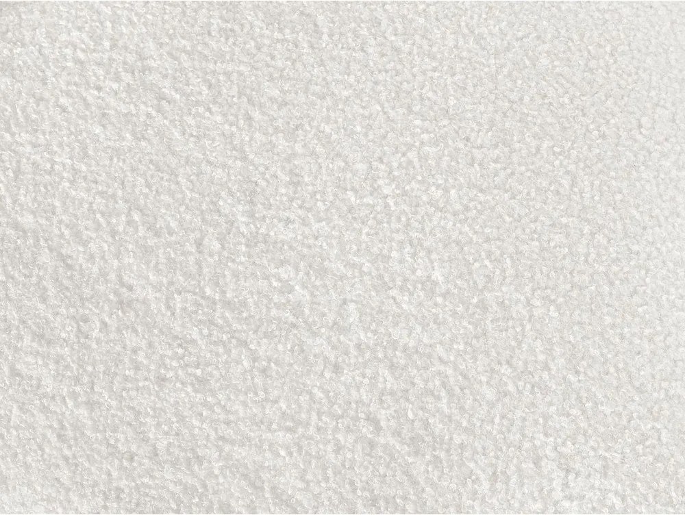 Fotoliu alb pivotant cu tapițerie din țesătură bouclé Elina – Bobochic Paris