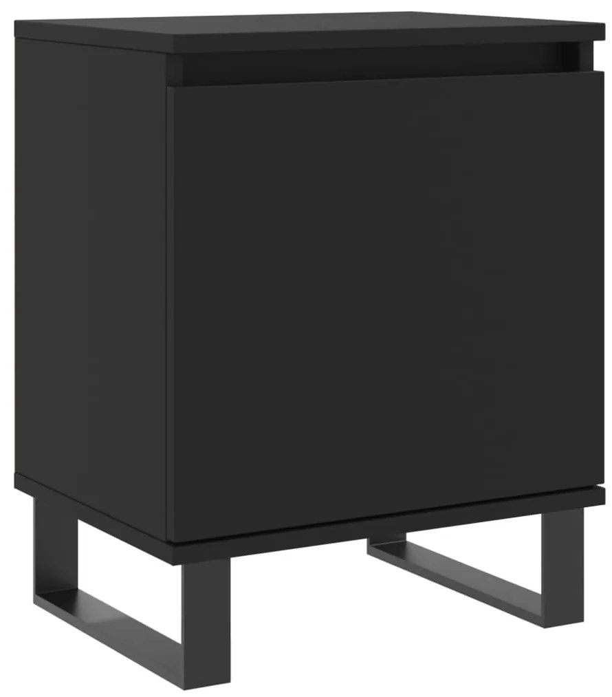 826846 vidaXL Noptieră, negru, 40x30x50 cm, lemn compozit