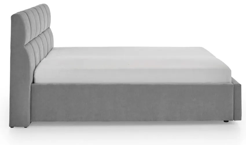 Pat matrimonial gri tapițat fără somieră 180x200 cm Canyon – Meise Möbel