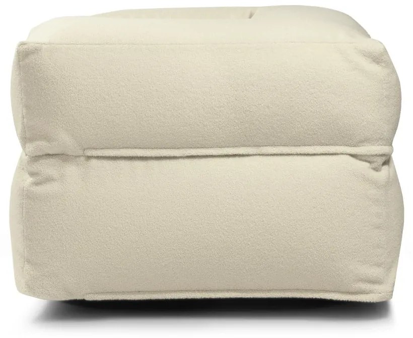 Fotoliu bean bag crem cu tapițerie din țesătură bouclé Sofa MooG – SLOWDOWN