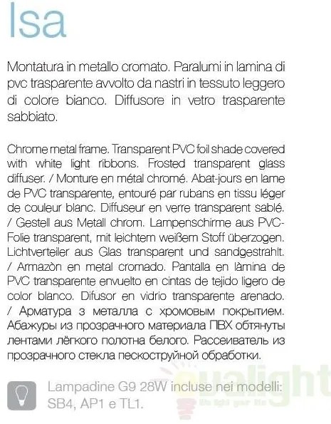 Aplica de perete moderna, ISA AP1 000589
