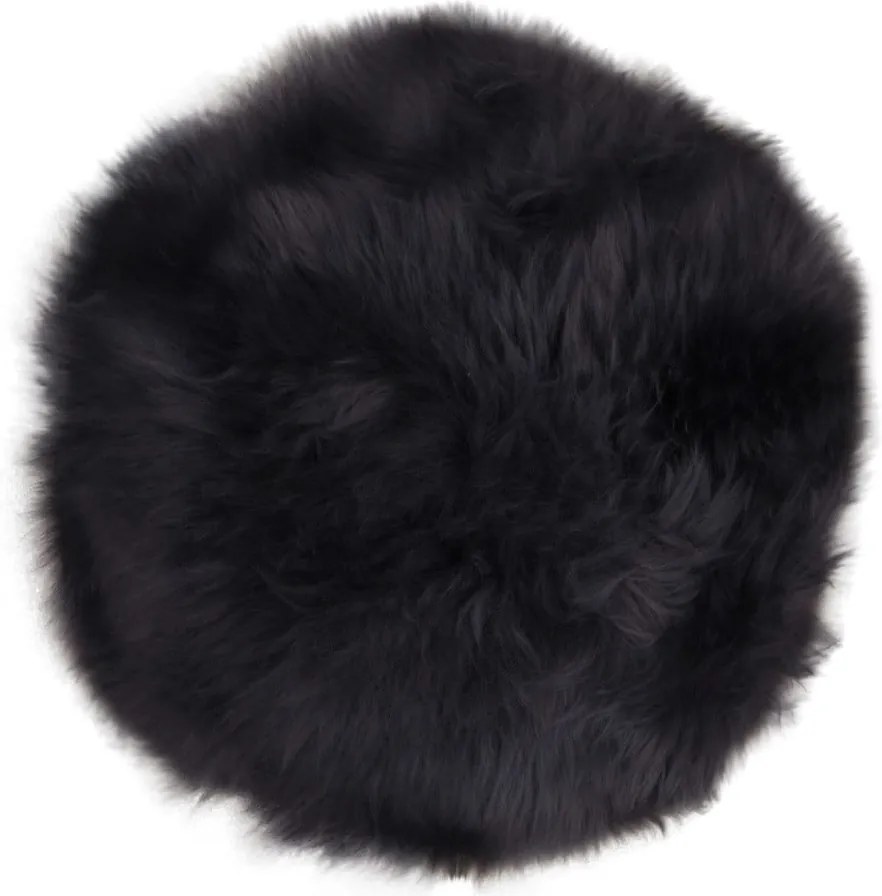Blană de oaie House Nordic Circle, 35 cm, negru