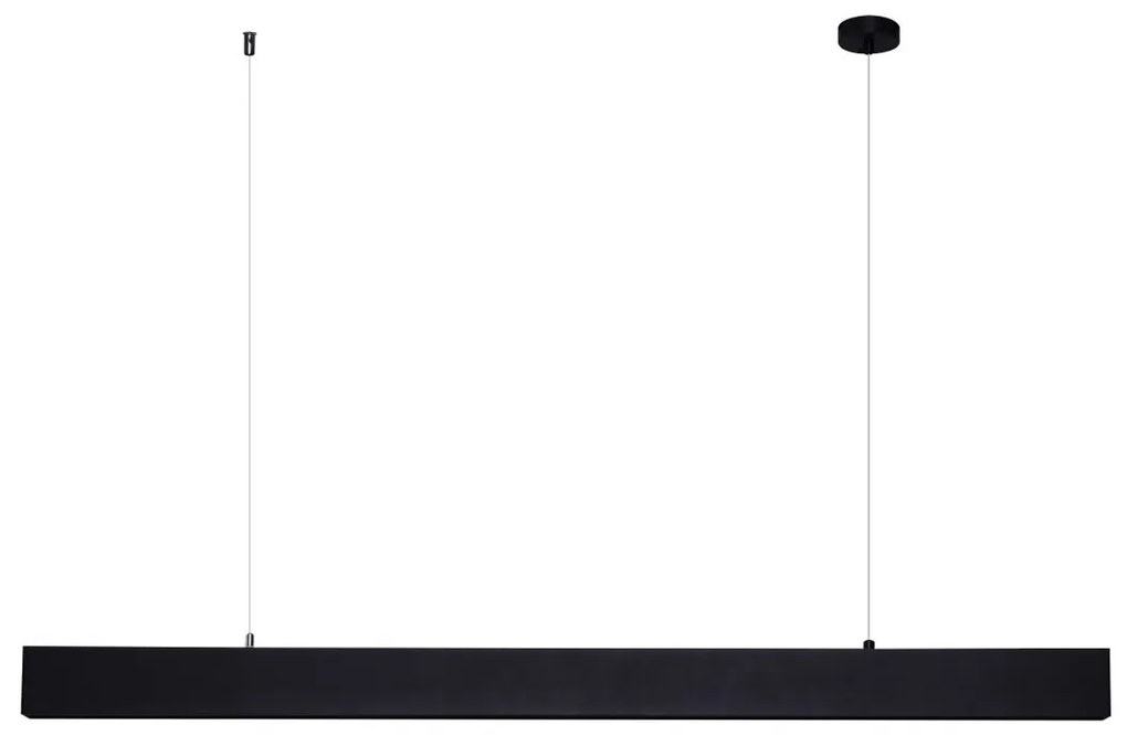 Lustra LED moderna design minimalist LINNEA 112cm neagra