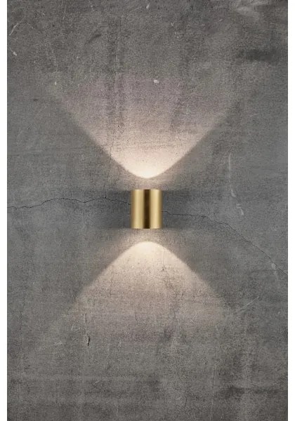 Nordlux - Aplica de perete CANTO pentru exterior, 2x LED, 6W, 230V, IP44, alamă