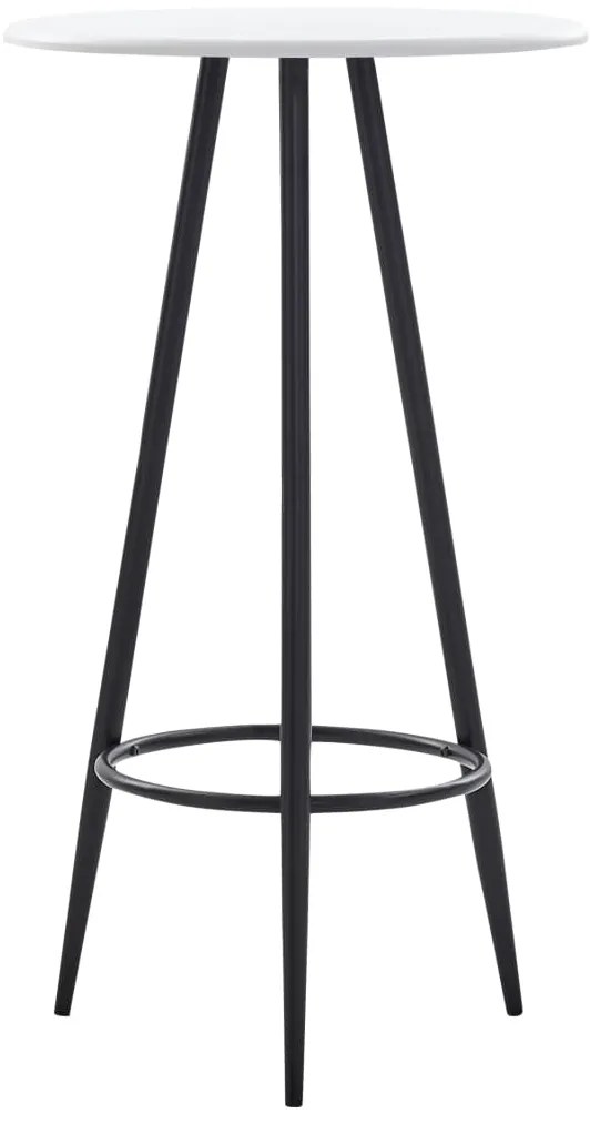 vidaXL Masă de bar, alb, 60 x 107,5 cm, MDF