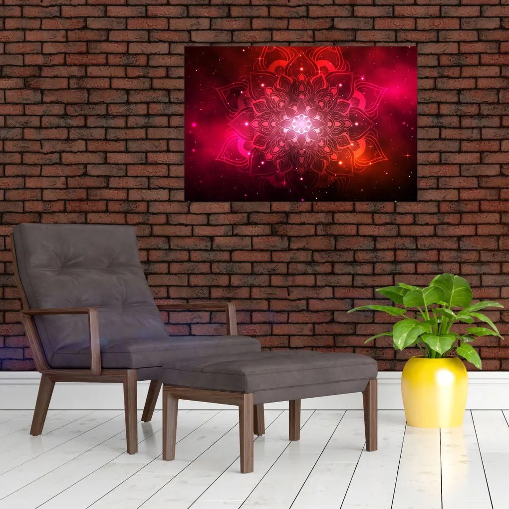 Tablou abstracției roșii (90x60 cm)