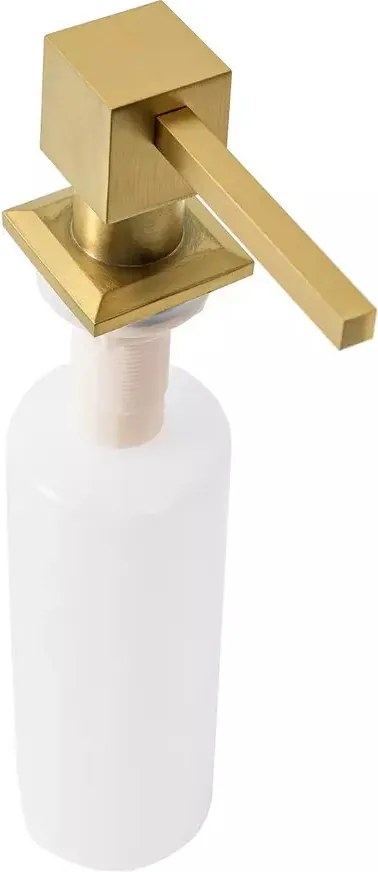 Dozator detergent Rea Square 330 ml finisaj auriu periat