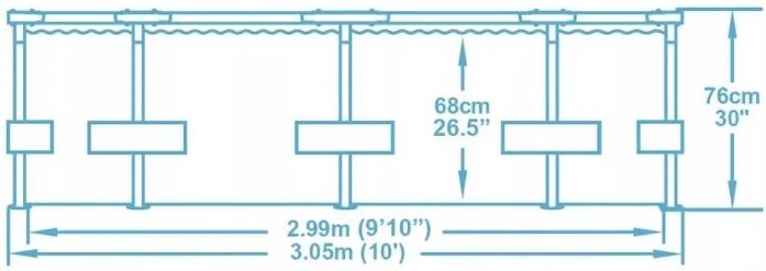 Piscină cu cadru mare 305 cm x 76 cm