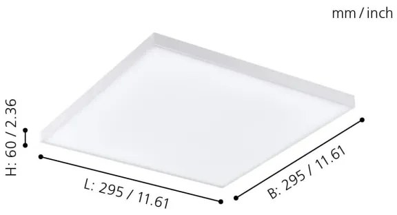 Plafonieră LED RGB dimabilă TURCONA-C LED/15W/230V Eglo 98562 + telecomandă