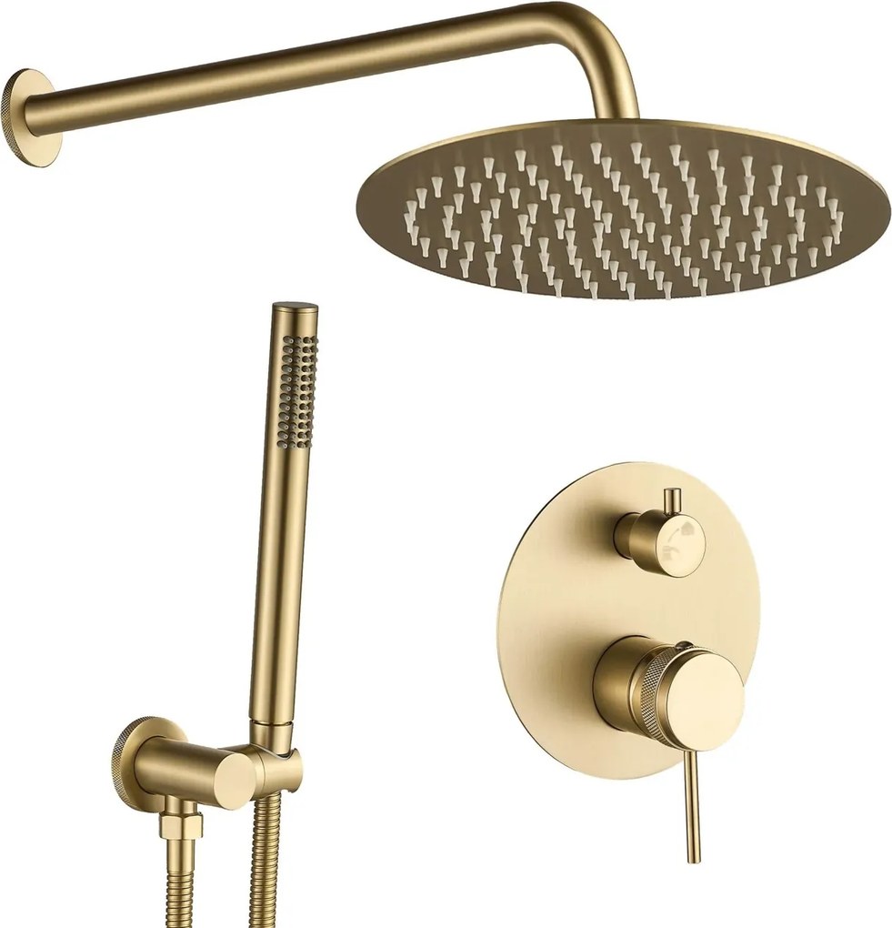 Set de dus incastrat Rea Lungo Grip Gold Brush + BOX