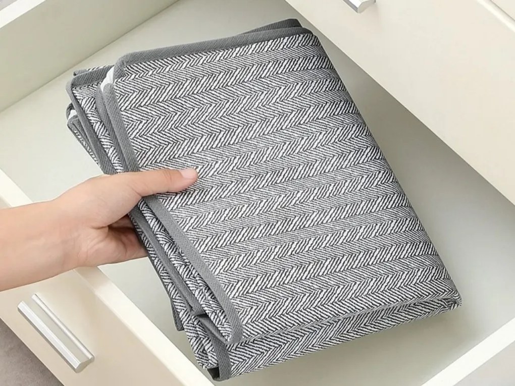 Cutie de depozitare textila sub pat EASY 90 L 80x47x25 cm, gri