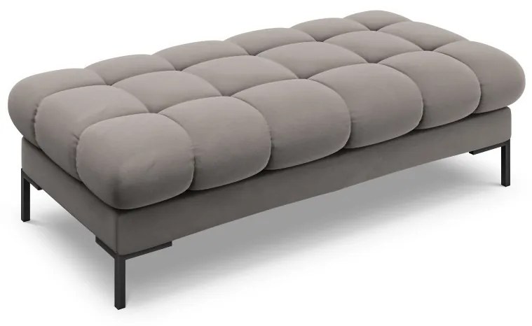 Banca tapitata Bali velvet/picioare negre – L133 x l62 x h41