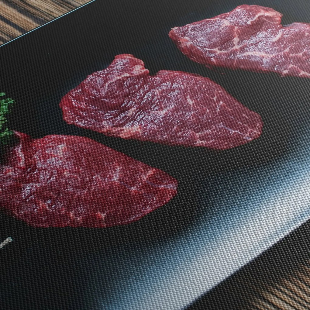 Tablou cu carne pe farfurie (90x60 cm)