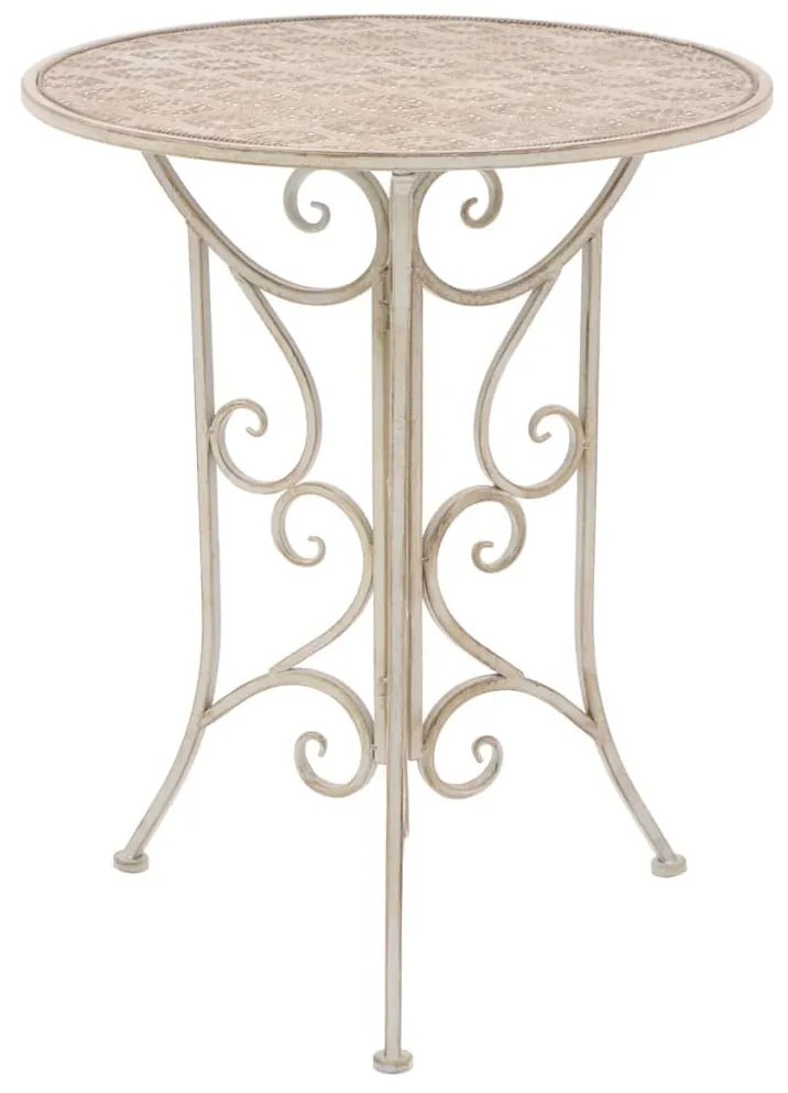 43149 vidaXL Set mobilier de bistro, 3 piese, alb, oțel