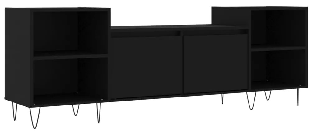 831341 vidaXL Comodă TV, negru, 160x35x55 cm, lemn prelucrat