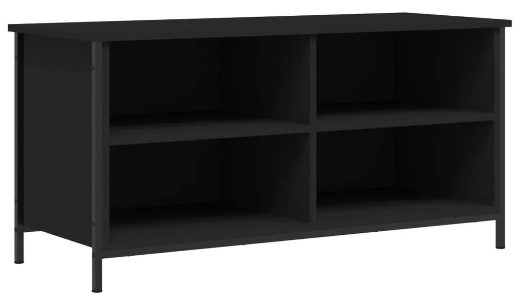 832773 vidaXL Comodă TV, negru, 100x40x50 cm, lemn prelucrat