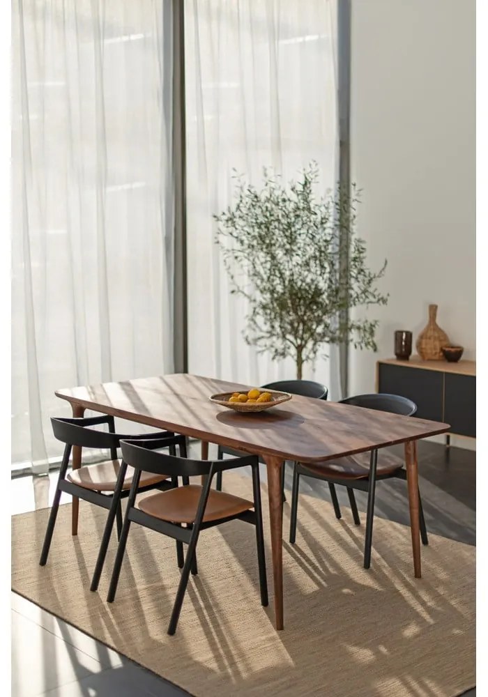 Masă de dining din lemn de nuc 90x180 cm Fawn – Gazzda