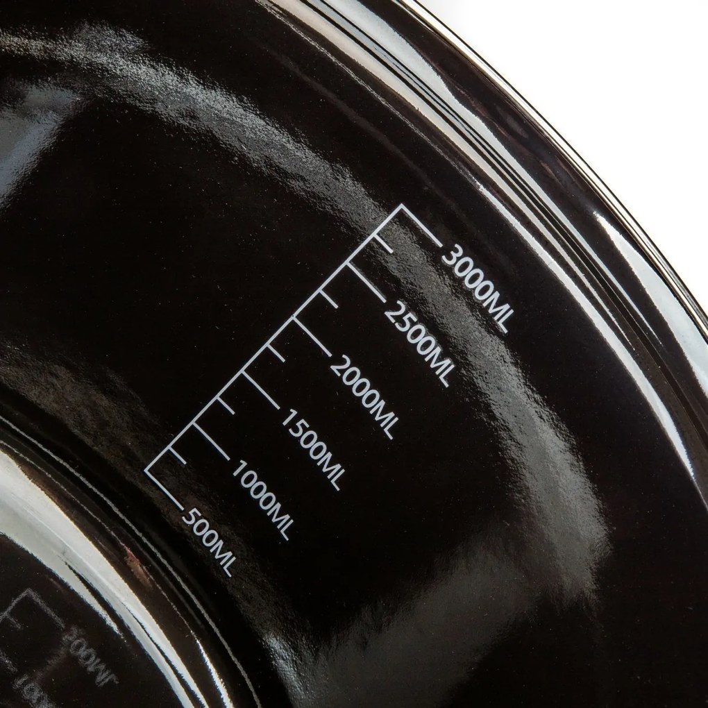 Banquet Oală emailată METALLIC Black 24 cm, 3,7 l,cu capac, 24 cm