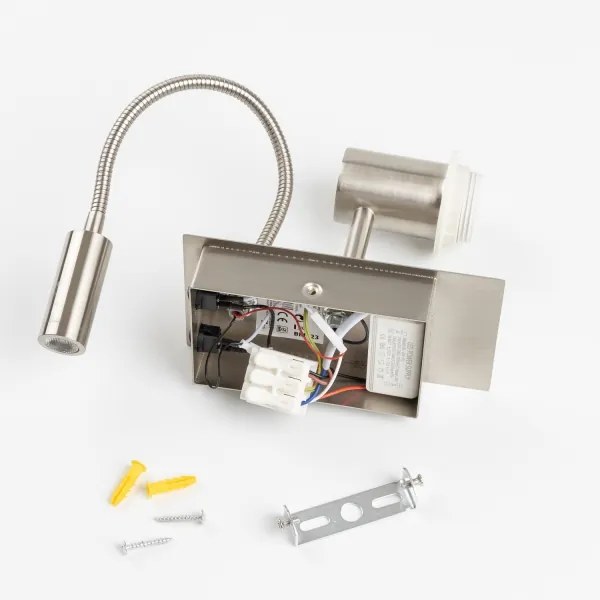 Lampă LED de perete Brilagi NUBILA 1xE27/25W/230V + LED/3W crom mat/maro