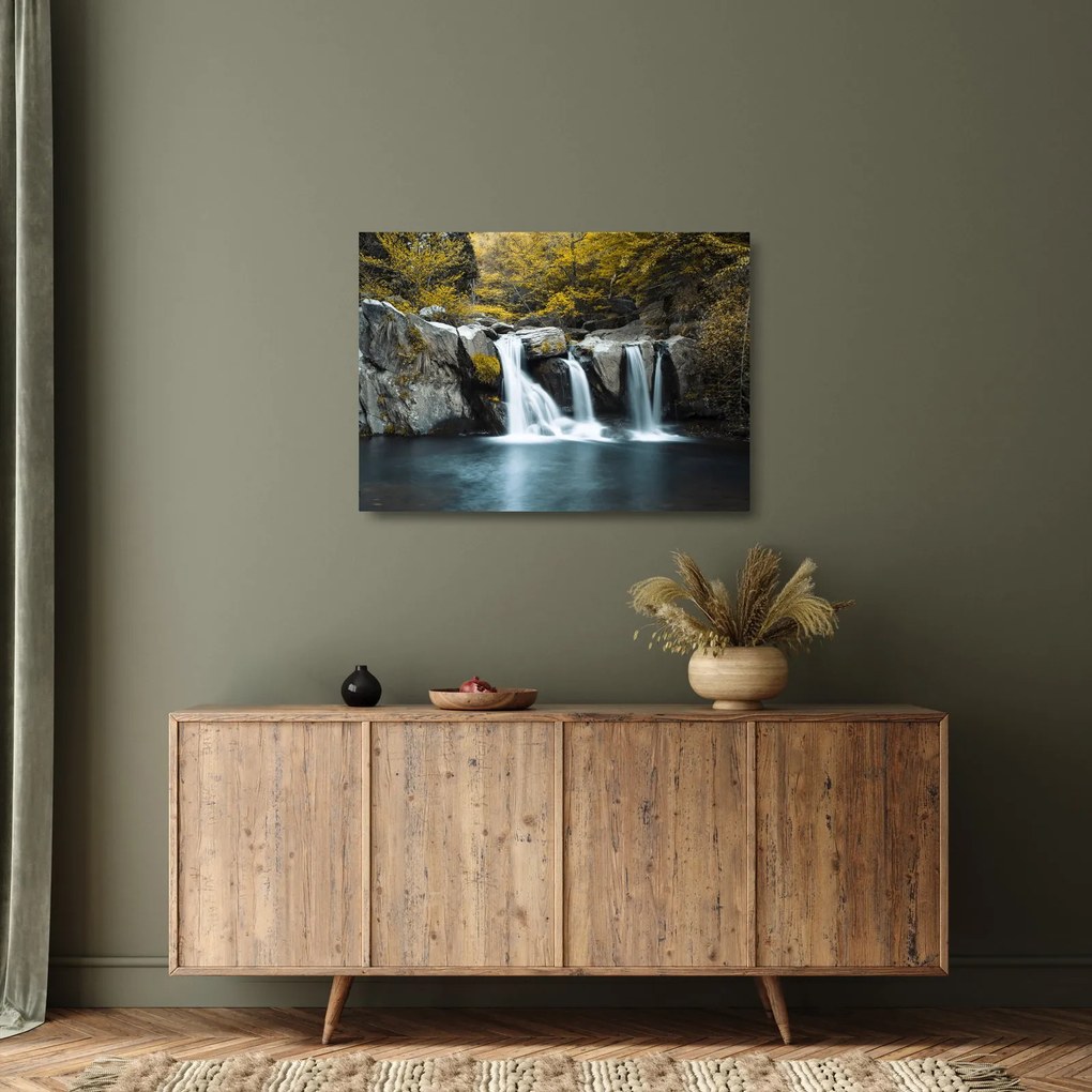 Tablou pe sticlă - Cascade, Lushan, China (70x50 cm)