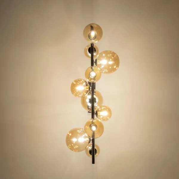 Brilagi - Lustră suspendată pe cablu LED MILLA 10xG9/3W/230V, crom negru/auriu