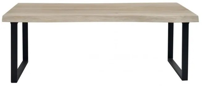 Masuta de cafea, natur, din lemn de stejar si metal, L120 cm, Harlem