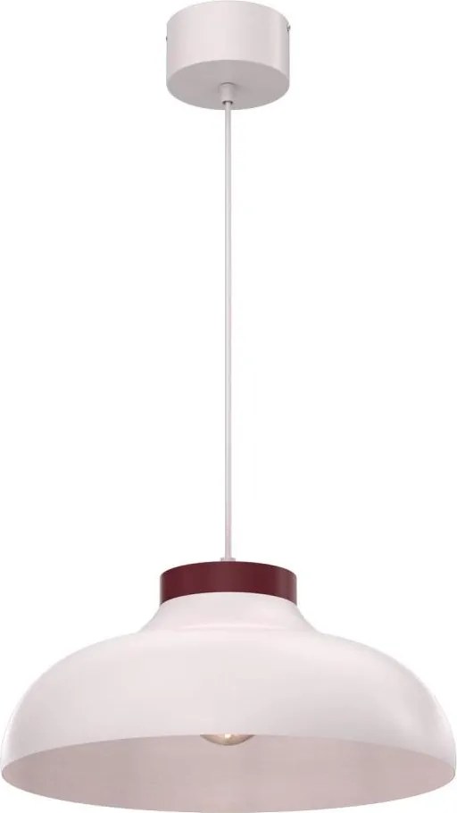 Lustră pe cablu BASCA 1xE27/15W/230V crem/vișiniu