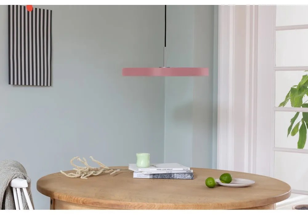 Lustră roz LED cu abajur din metal ø 43 cm Asteria Medium – UMAGE