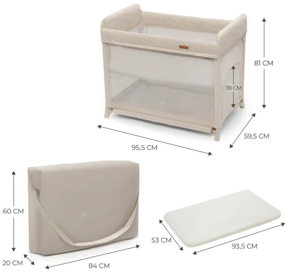 Pătuț de voiaj KINDERKRAFT SELECT MOON DREAM bej