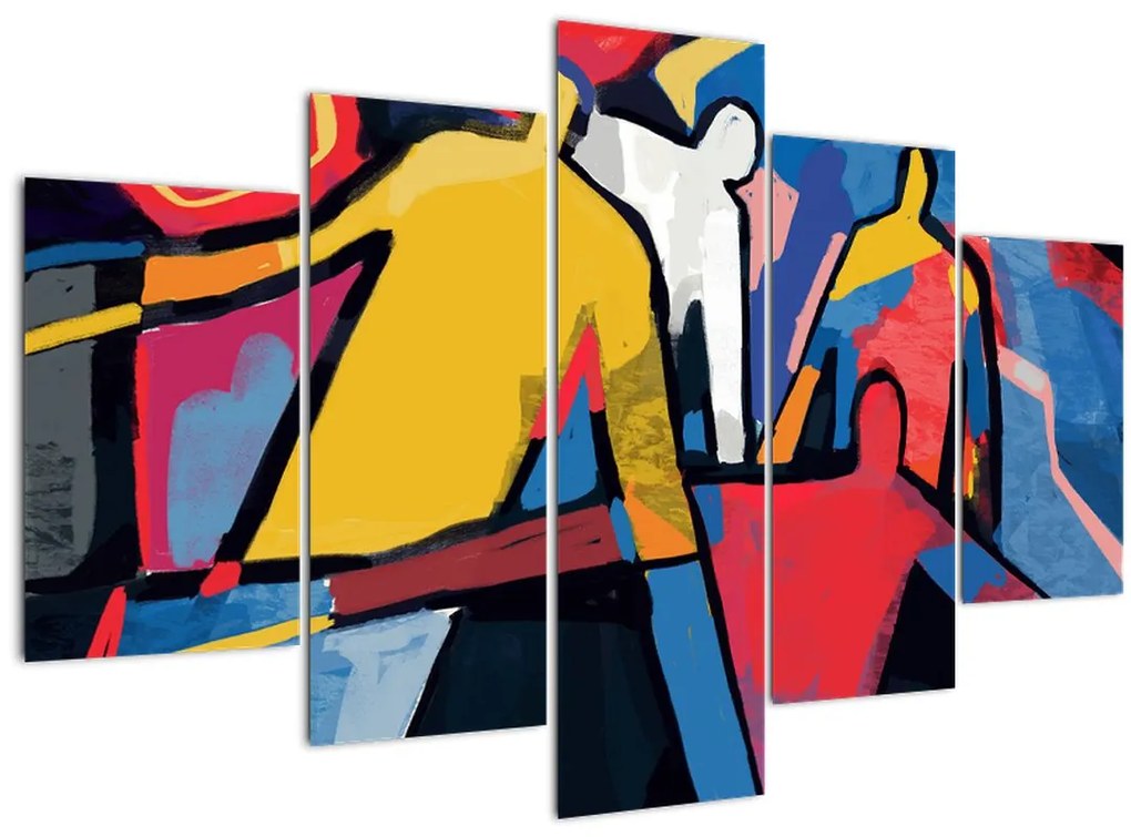 Tablou - Abstract bărbați (150x105 cm)