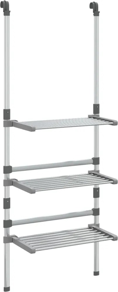 vidaXL Suport de uscare rufe suspendat, 3 niveluri, aluminiu