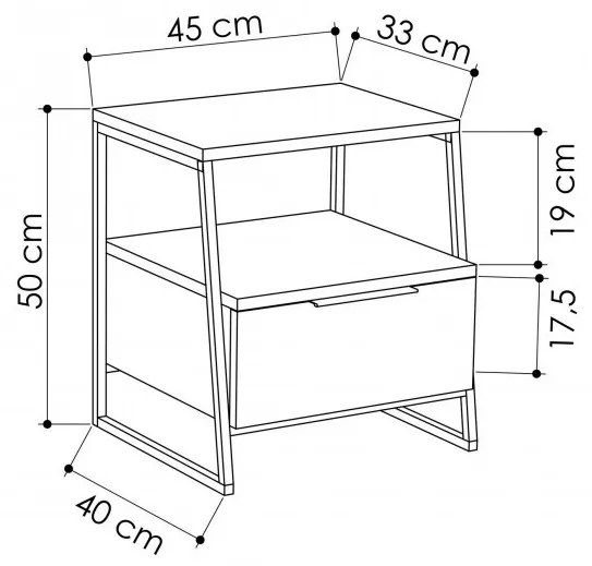 Noptiera Pal - Alb v2