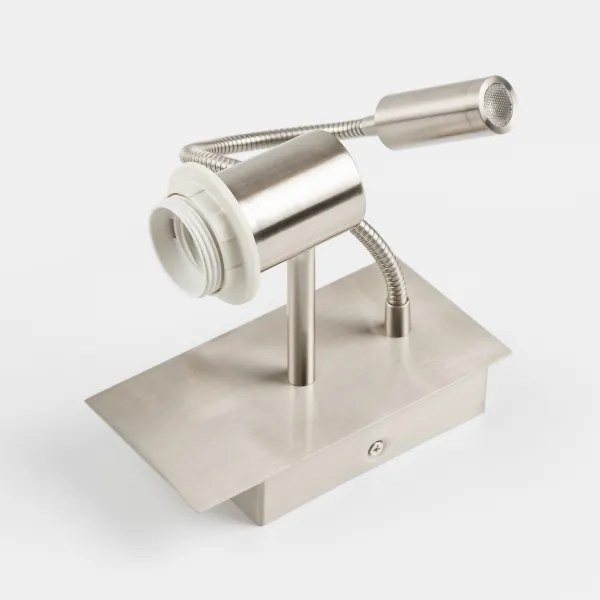 Lampă LED flexibilă de perete Brilagi NUBILA 1xE27/25W/230V + LED/3W crom/roșu Pompeian