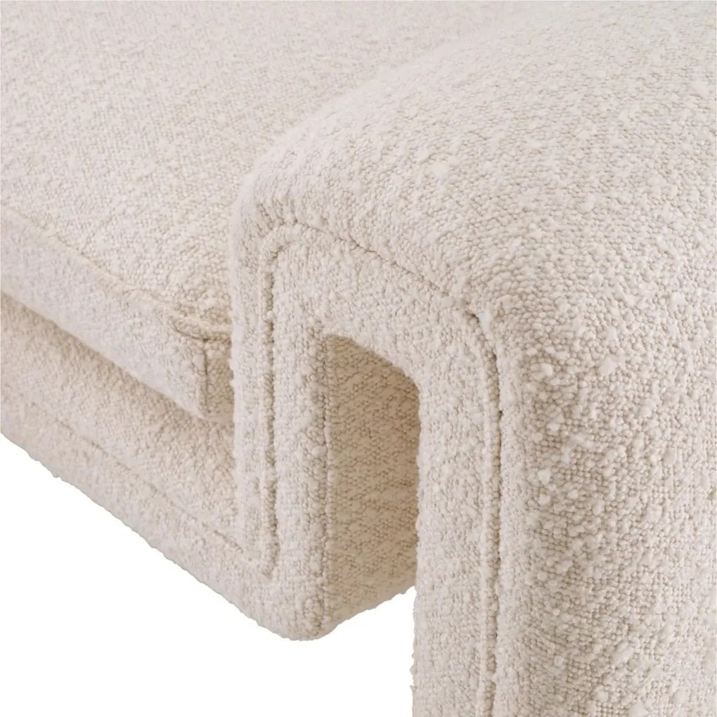 Bancheta design LUX stil contemporan Tondo L Boucle cream