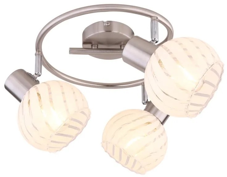 Plafoniera cu 3 spoturi design modern WILLY nichel
