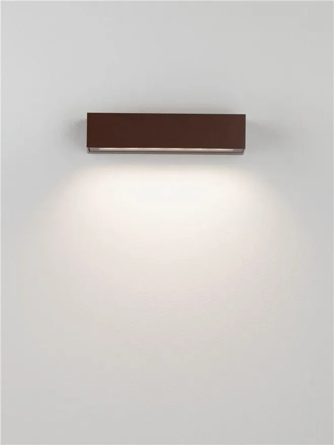 Aplica exterior corten liniara 22cm IP65 LED CCT PRISMATIC