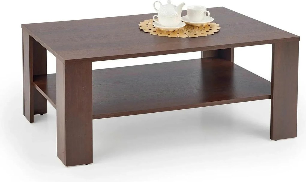 Masuta cafea KWADRO, nuc inchis, 110x65x53 cm