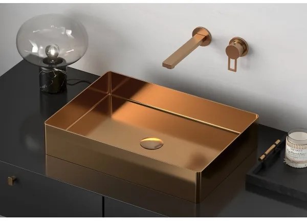 Sapho - Lavoar pe blat AURUM 50 x 35 cm, cupru mat