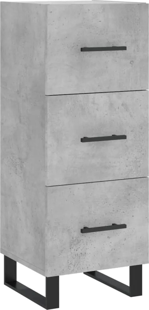 vidaXL Servantă, gri beton, 34,5x34x90 cm, lemn compozit