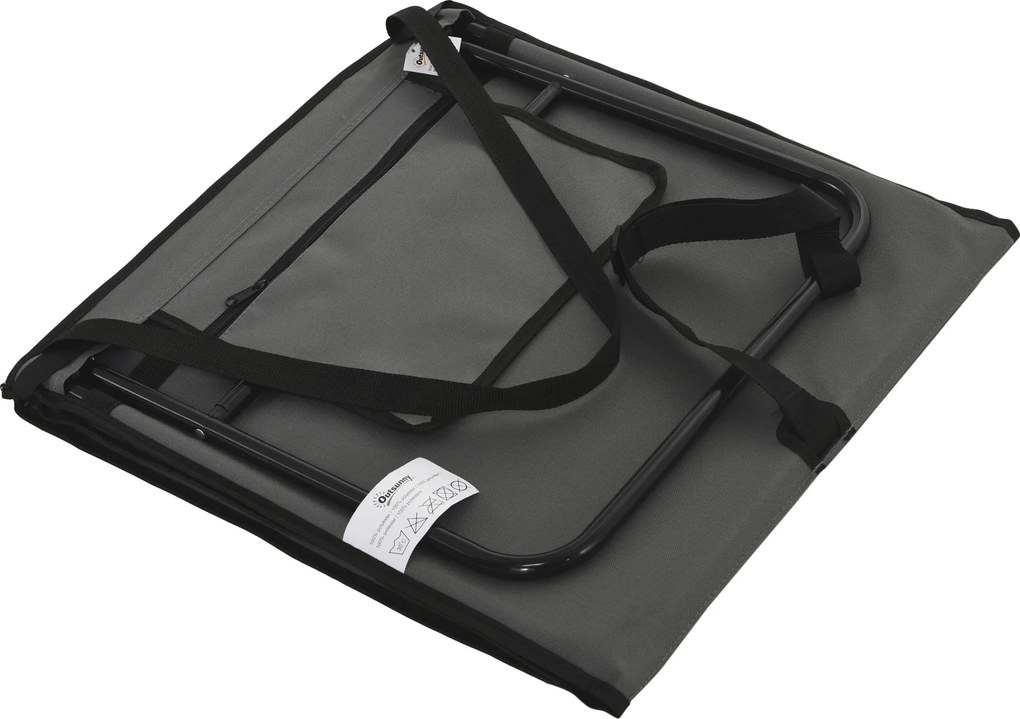 Outsunny Set 2 Șezlonguri Pliabile cu Unghi Reglabil și Buzunar cu Fermoar, 142x51x40 cm, Albastru | Aosom Romania