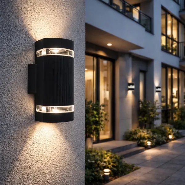 Aplică perete exterior KORTEK 2xGU10/30W/230V IP54 negru