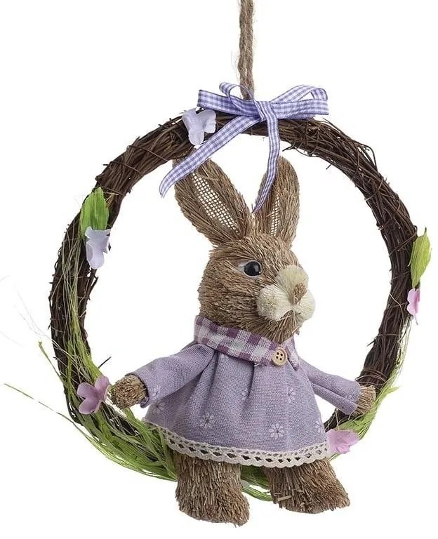 Iepuras decor pentru agatat 25 cm x 26 cm/43 cm