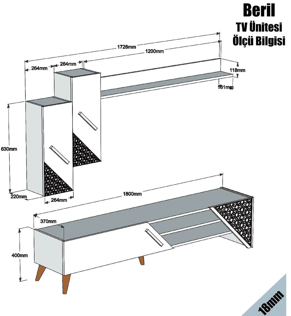 Mobilier living Berny (crem). 1088599