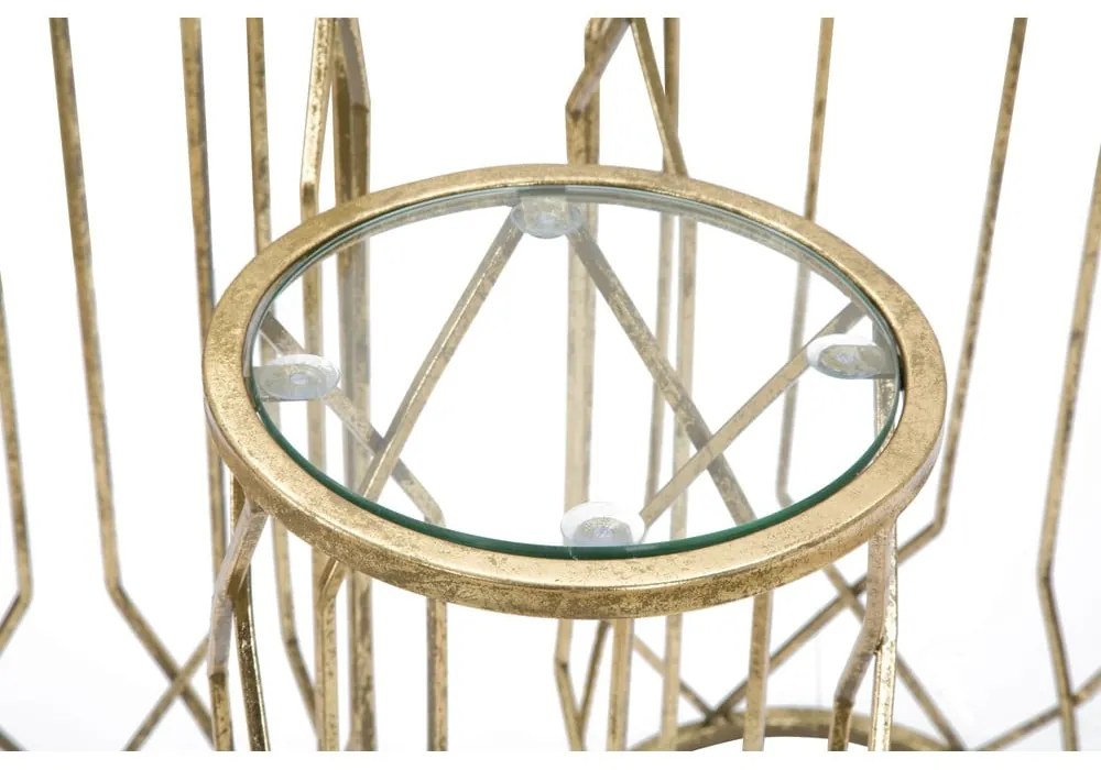 Măsuțe auxiliare rotunde cu blat din sticlă 3 buc. ø 32 cm Tunisi – Mauro Ferretti