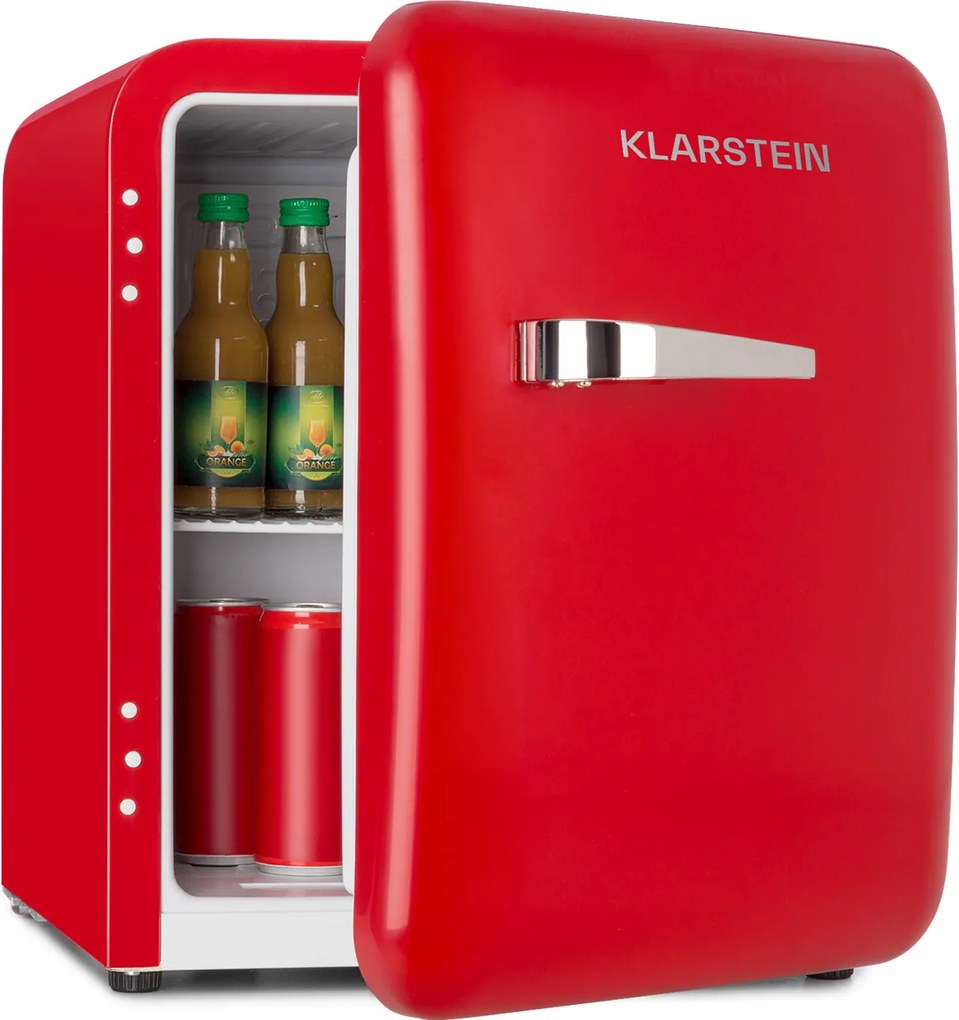 Klarstein Audrey Mini, frigider retro, 48 l, 2 compartimente, eficiență energetică clasa F