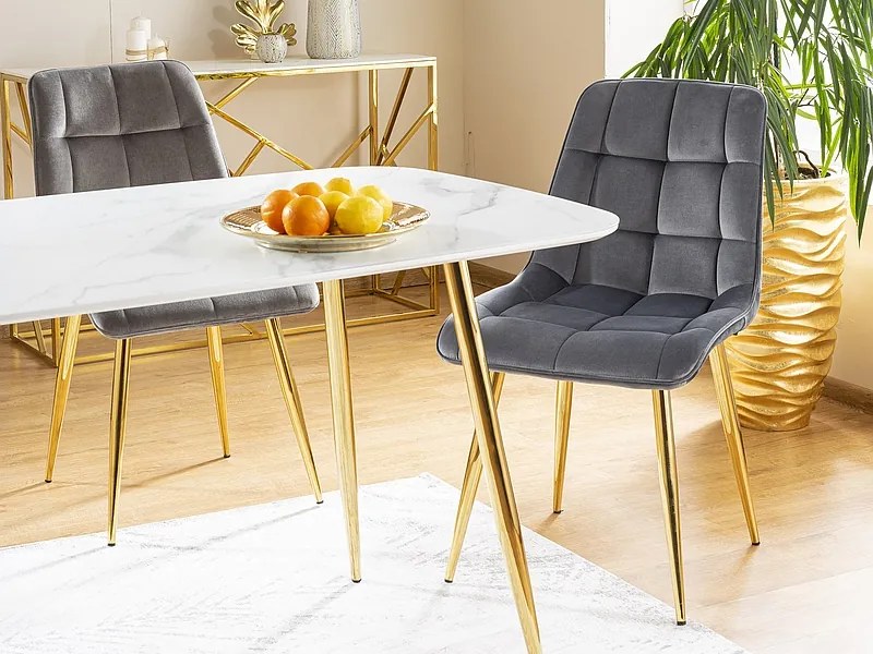 Scaun de sufragerie Charlie (verde închis + Auriu). Promo -7%. 1050315