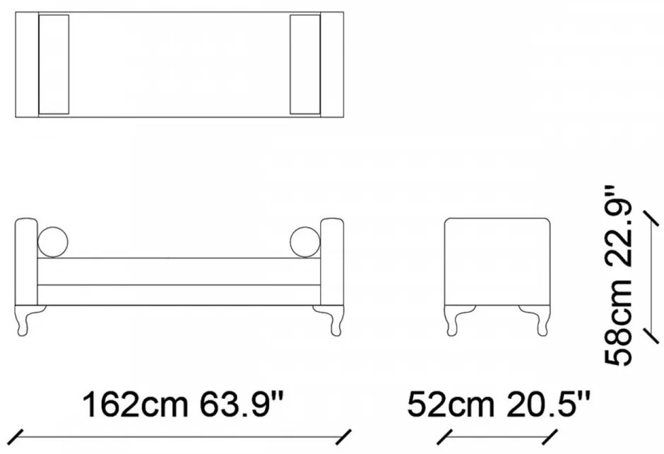Bancă Venus, Cadru Lemn Solid, Crem, Catifea
