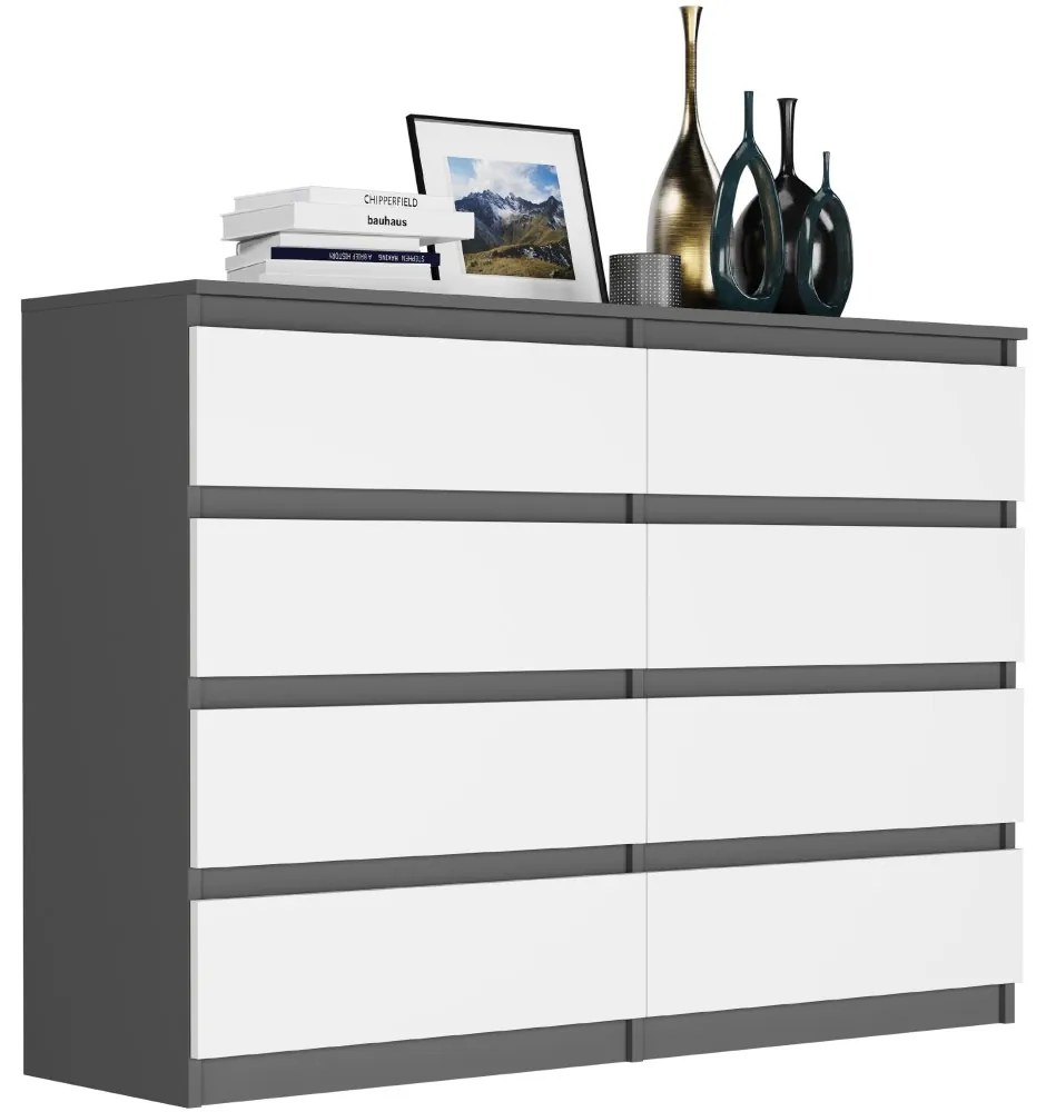 Comodă modernă cu 8 sertare R-140-S8 - diferite variante de culoare sonoma